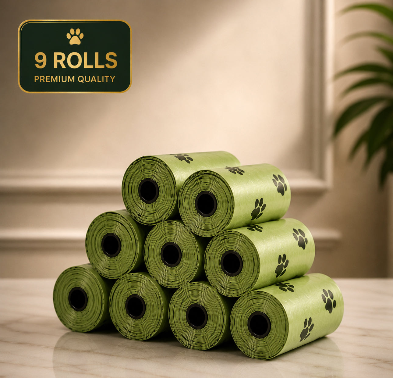 Dog poop bags x 9